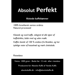 Absolut Perfekt 1 kg friskristede bnner - Ristet 20. oktober