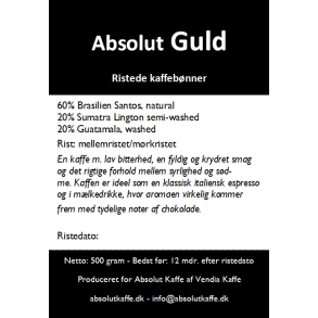 Absolut Guld 500g friskristede bnner - Ristet: 3. november