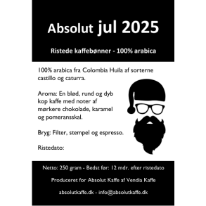 Absolut Jul 250 gram - Ristedato: 1. december