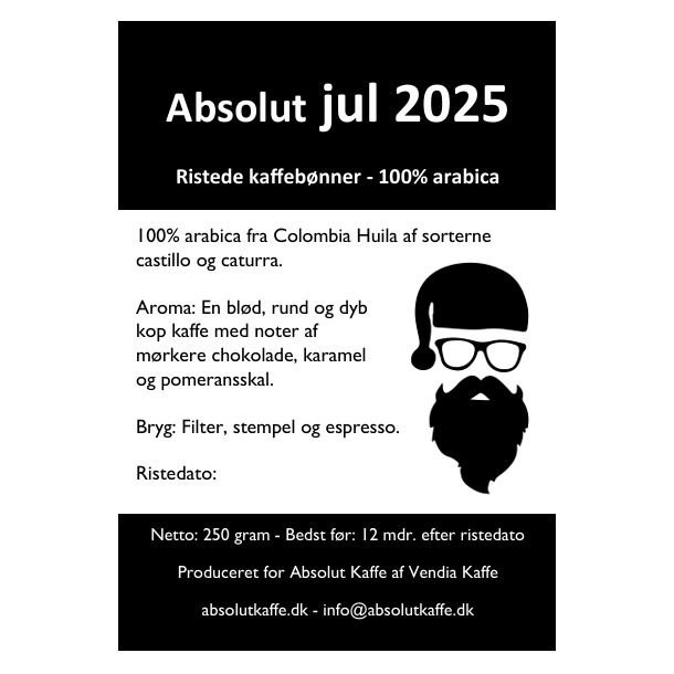 Absolut Jul 250 gram - Ristedato: 1. december